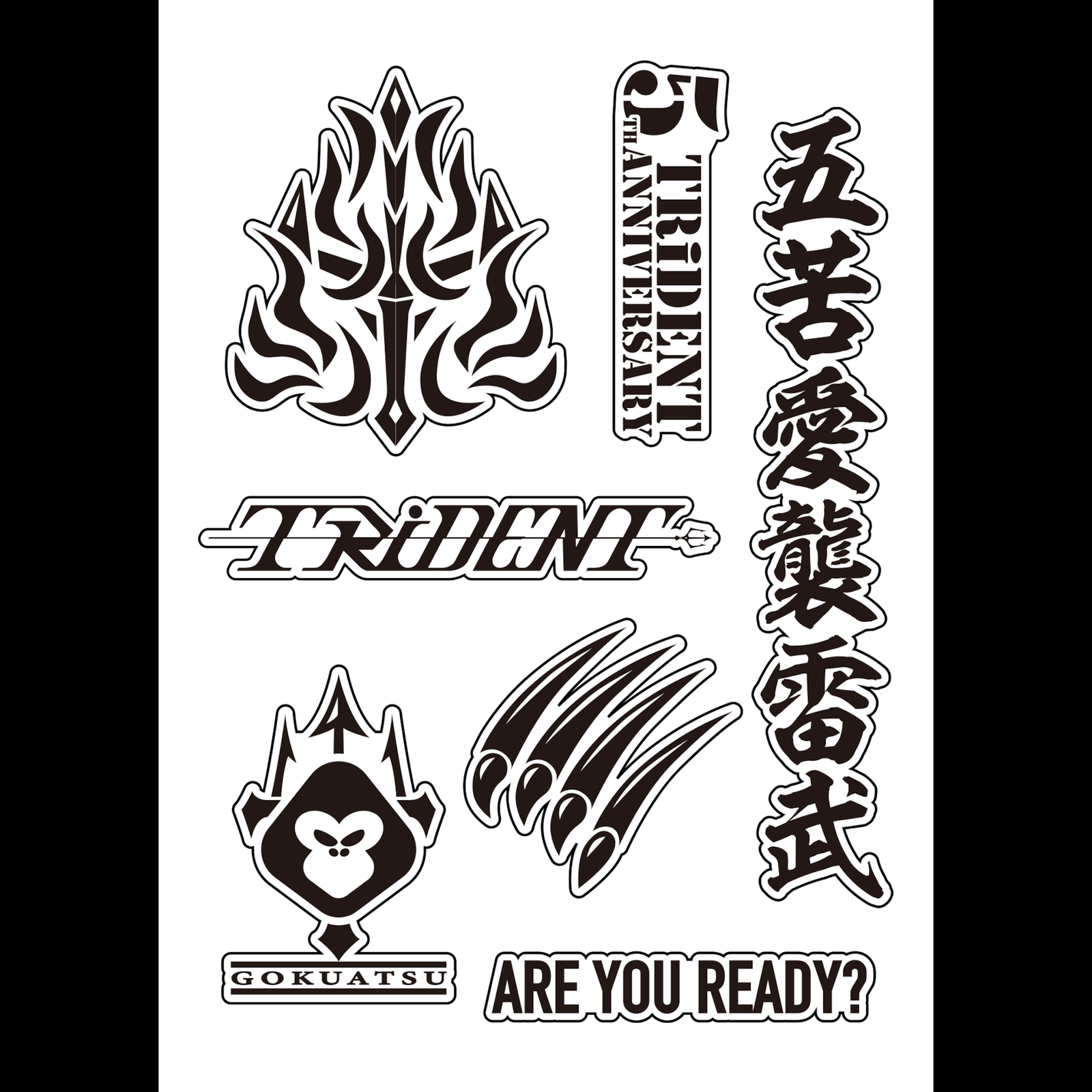 TRiDENT 5th Anniversary FACE STICKER Sheet