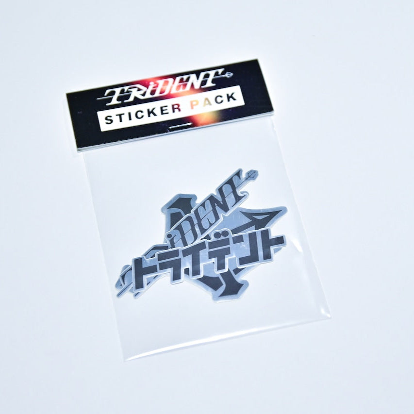 Trident Hand Sticker TRiDENT Official Sticker Pack | 3 Logo Stickers | Reflective Mirror Finish
